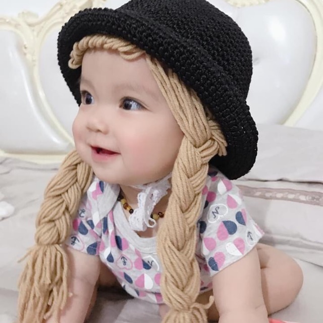 Nón tóc giả cho bé