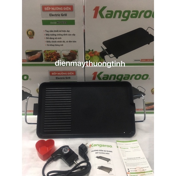 [Mã ELHADEV giảm 4% đơn 300K] [lỗi 1 đổi 1] Bếp nướng điện Kangaroo KG699-2000W Hàng chính hãng