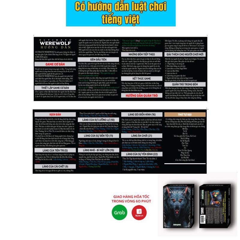 Bộ Bài Ma Sói - Phiên Bản Mới - Bản Tiếng Việt