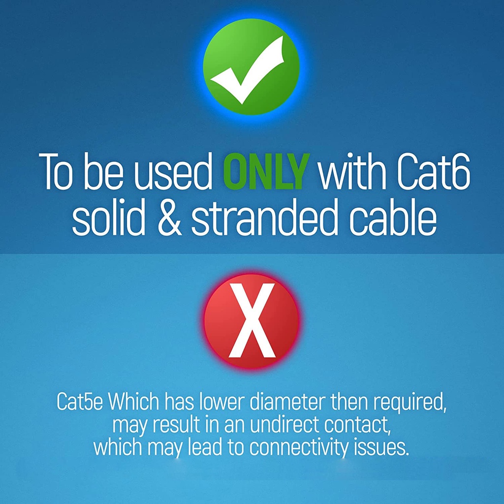 Set 50 Đầu Nối RJ45 Cat6 Kèm 50 Đầu Nối Dây Cáp Chuyên Dụng