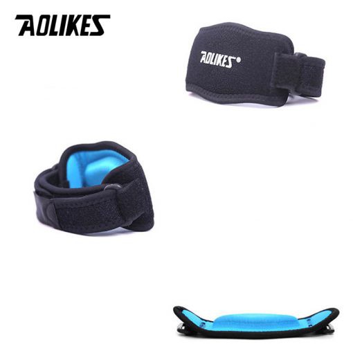 Đai khuỷu tay Aolikes al 7949 bán sỉ có đệm hơi silicone băng quấn bảo vệ bắp cánh bó ống thể thao gym yoga bóng bàn rổ