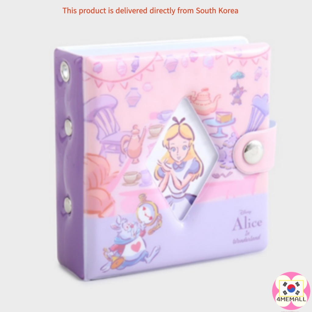Disney Alice Photo Card 3 Hole Binder Photo Album & Refill, Binder Type, Collect Book, Call Book, Idol