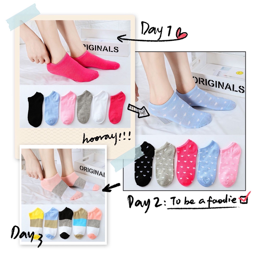 Tất Cotton Màu Trơn Đơn Giản Thời Trang Cho Nữ