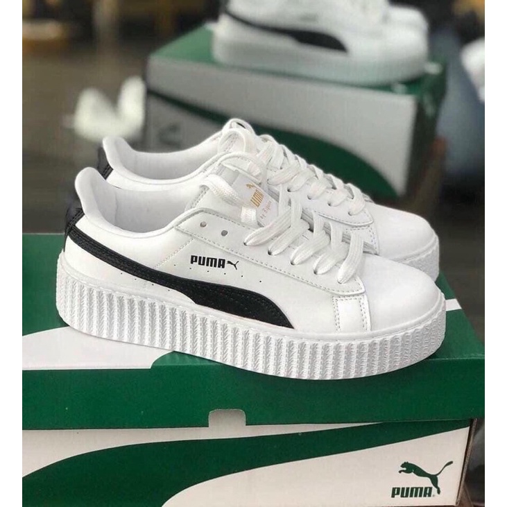 [xả hàng] giày puma đế nâu, đen vạch trắng, đen trắng 3 loại siêu hót da bóng | BigBuy360 - bigbuy360.vn