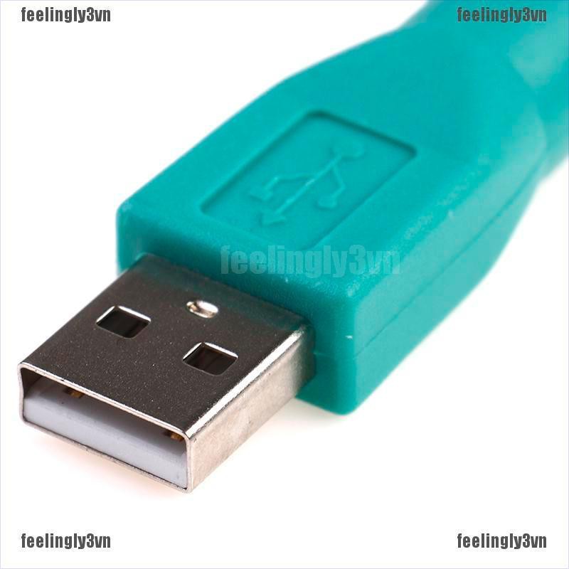 ❤ADA❤ Đầu nối chuyển đổi cổng PS/2 đực sang USB đầu cái cho chuột và bàn phím máy tính TO