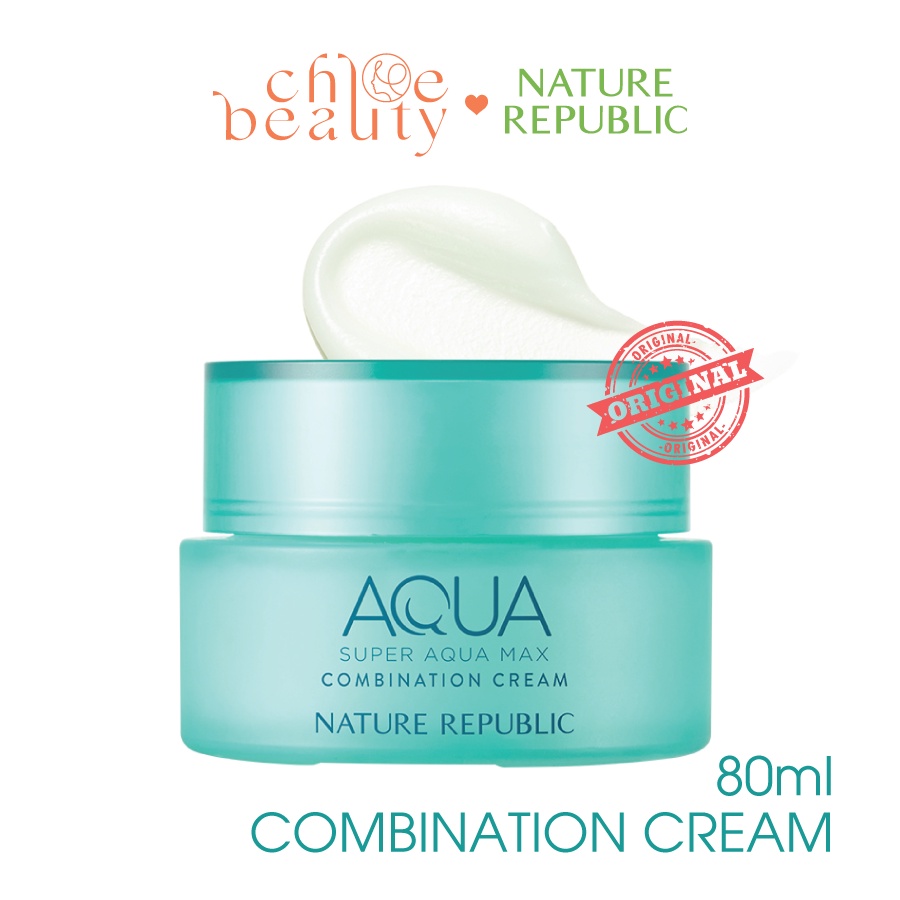 Kem dưỡng ẩm nước biển sâu cho da hỗn hợp NATURE REPUBLIC Super Aqua Max Combination Watery Cream 80ml