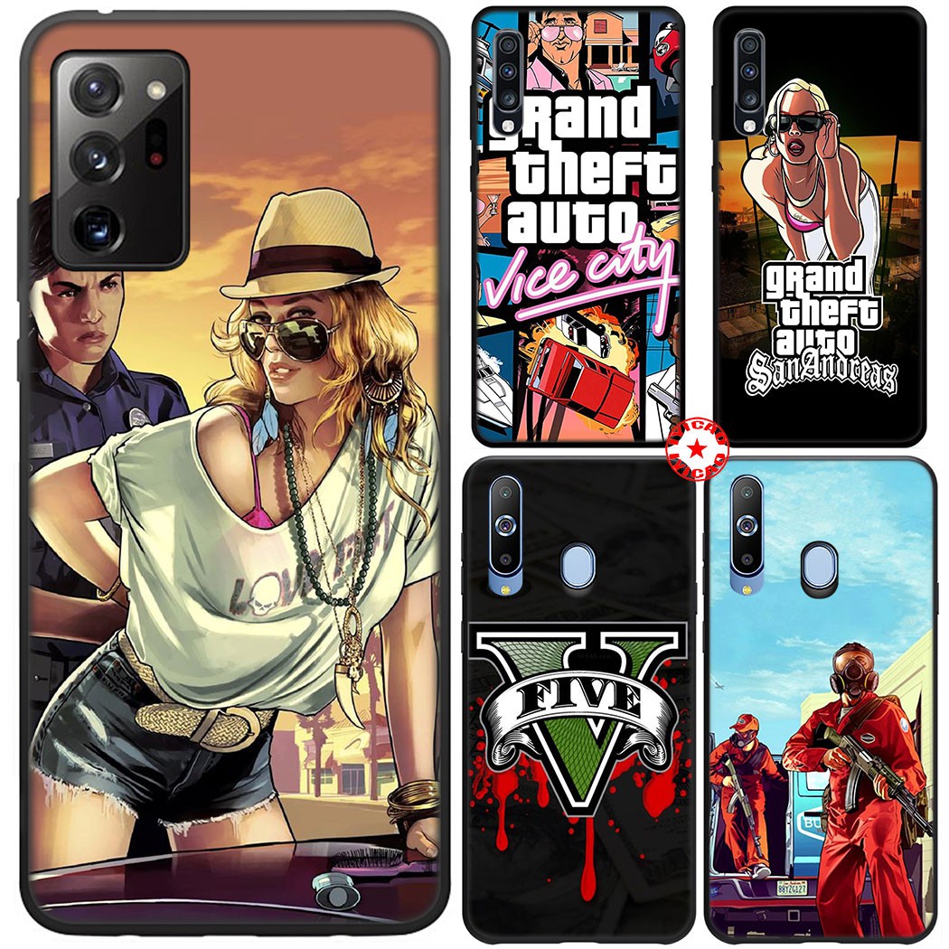 Ốp Điện Thoại Họa Tiết Gta V Cho Samsung Galaxy A30S A20S A20E A10S A30 A20 A10 A9 A8 A7 Plus 83sa