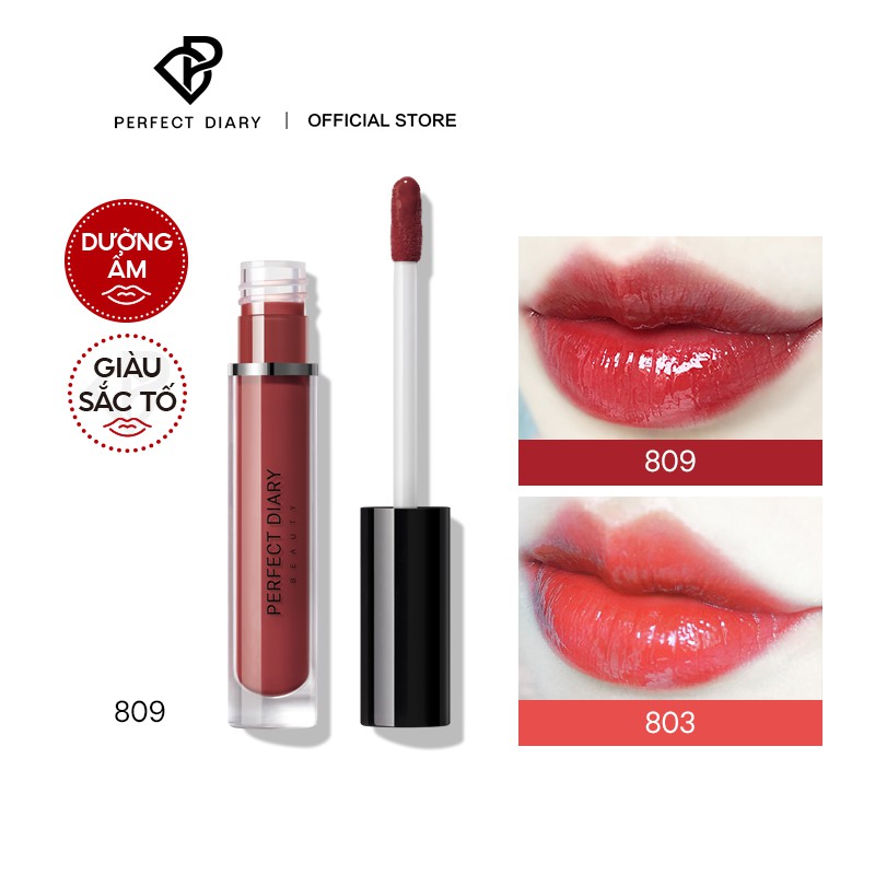 Son Môi Perfect Diary Glossy Glasting Stain Liquid Long-lasting Makeup 8  Shades 2.3g | Shopee Việt Nam