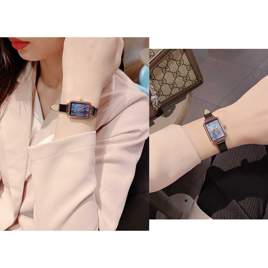 Đồng hồ nữ Julius JA-1280 dây da mặt chữ nhật (Tặng kèm 1 dây) | BigBuy360 - bigbuy360.vn