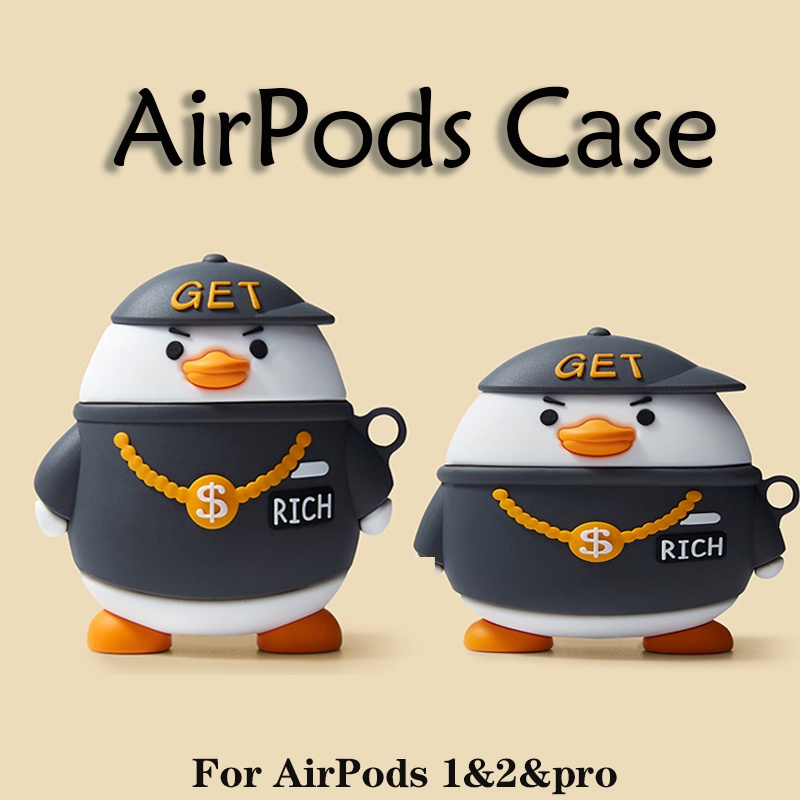 Stylish Duck Compatible AirPods3 Case for Compatible AirPods 2021 New for Compatible AirPods Pro Case Compatible with AirPods 2nd Generation Case
