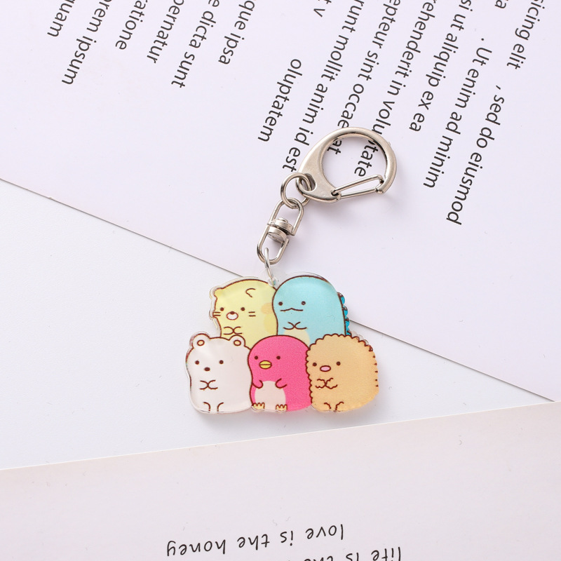 Móc khóa RUIXIANG làm từ nhựa acrylic họa tiết nhân vật hoạt hình anime dễ thương