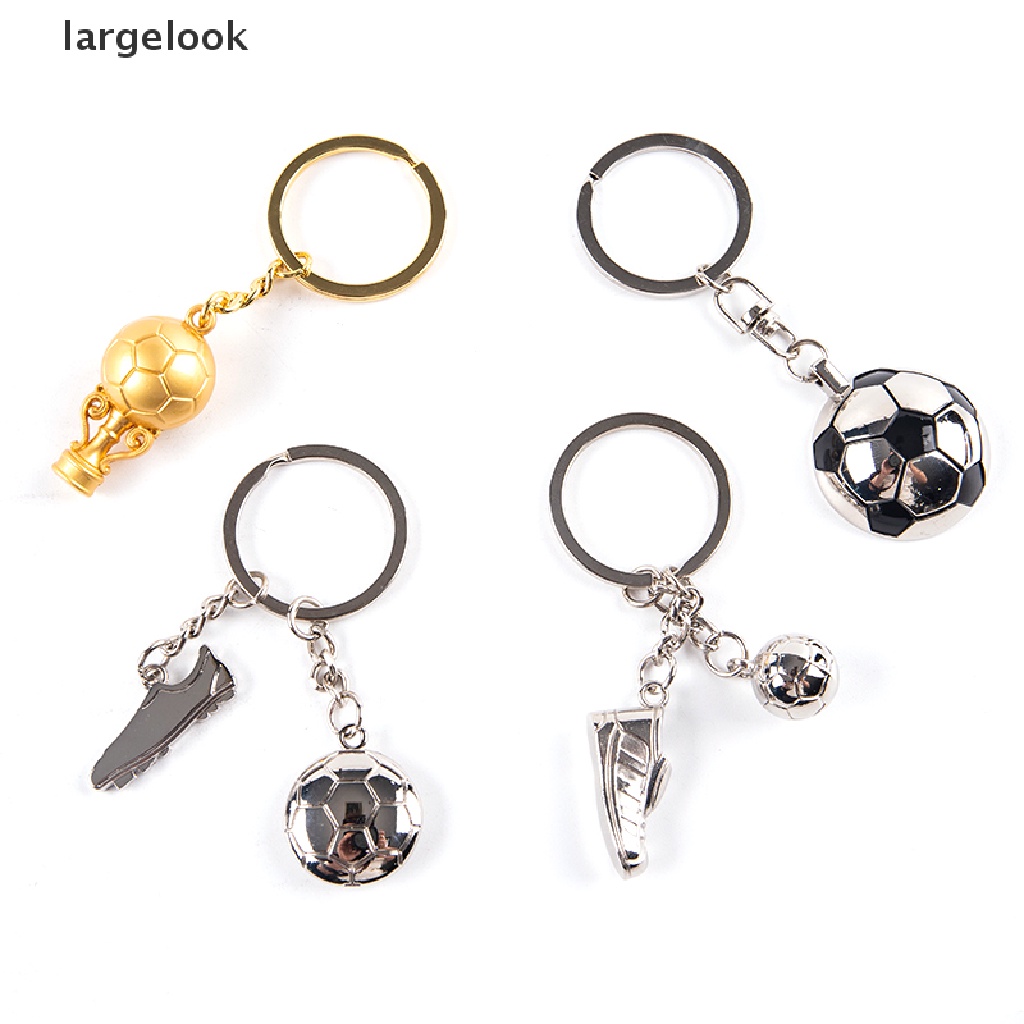 Móc Khóa Kim Loại Mạ Vàng Hình Quả Bóng Đá Và Bóng Đá Nhiều Màu Sắc ♨Nóng Bỏng