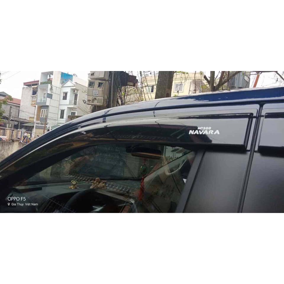Vè che mưa xe Nissan Navara 2014 - 2021, 2022, 2023 nhựa đen thái cao cấp, dày dặn, sáng bóng