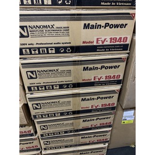 Amply (Main) liền Mixer Nanomax EV 1940. Cụa đẩy Nanomax 3600W