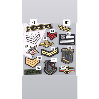 Sticker ủi thêu chủ đề quân đội