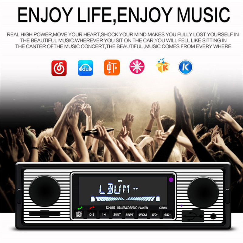 Máy Nghe Nhạc Mp3 Fm Kết Nối Bluetooth 1 Din Chuyên Dụng Cho Xe Hơi