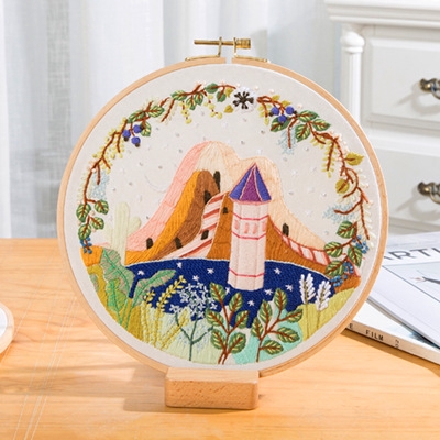 Embroidery diy material package handmade self-embroidered cloth art decorative painting adult beginner European style living room creative embroidery small painting