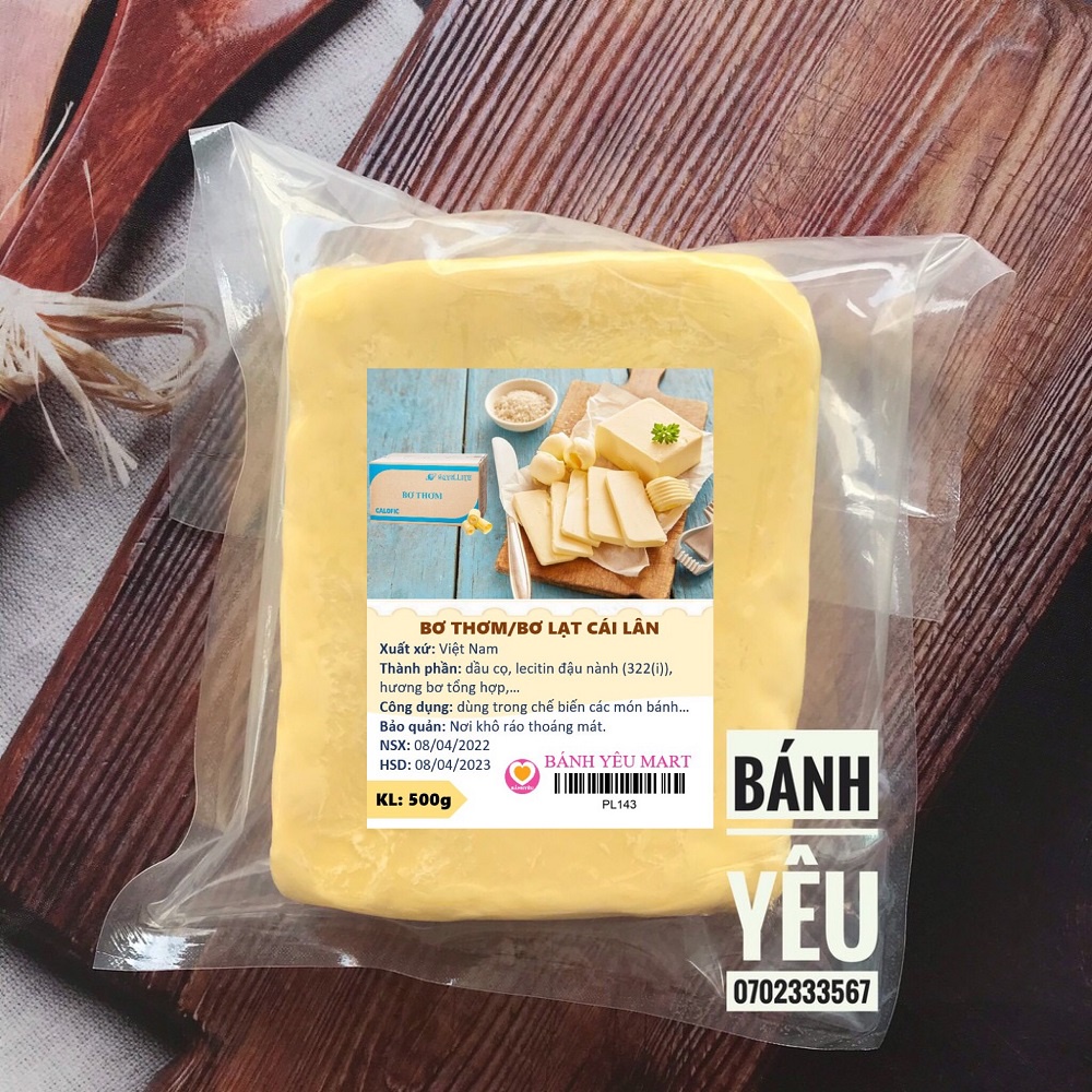Bơ Thơm/ Bơ Lạt/ Margarine Cái Lân 1kg, bơ làm bánh thơm ngon - PL143A