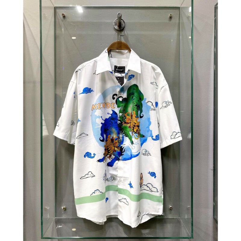 Áo Sơ Mi Tay Ngắn Unisex Cổ Bẻ Phong Cách Hàn Quốc Freesize