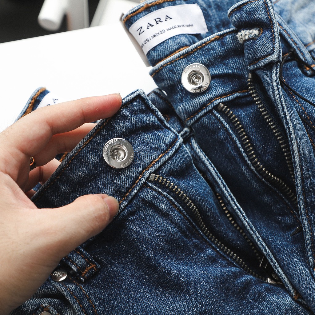 Quần Jean dài nam BROKEN JEAN ZR BLUE 210410 (Form Slimfit,chất vải co dãn,ống quần 15-18cm) | BigBuy360 - bigbuy360.vn