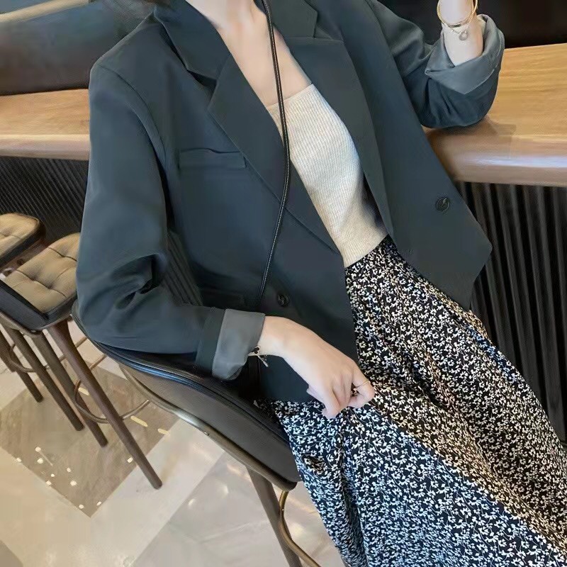 ( Hàng Đẹp - Có Clip ) Áo Khoác Vest Blazer Nữ 2 Nút Form Ngắn Vừa Hàng Đẹp 2 Lớp Thoáng Mịn - BLA22079 | BigBuy360 - bigbuy360.vn