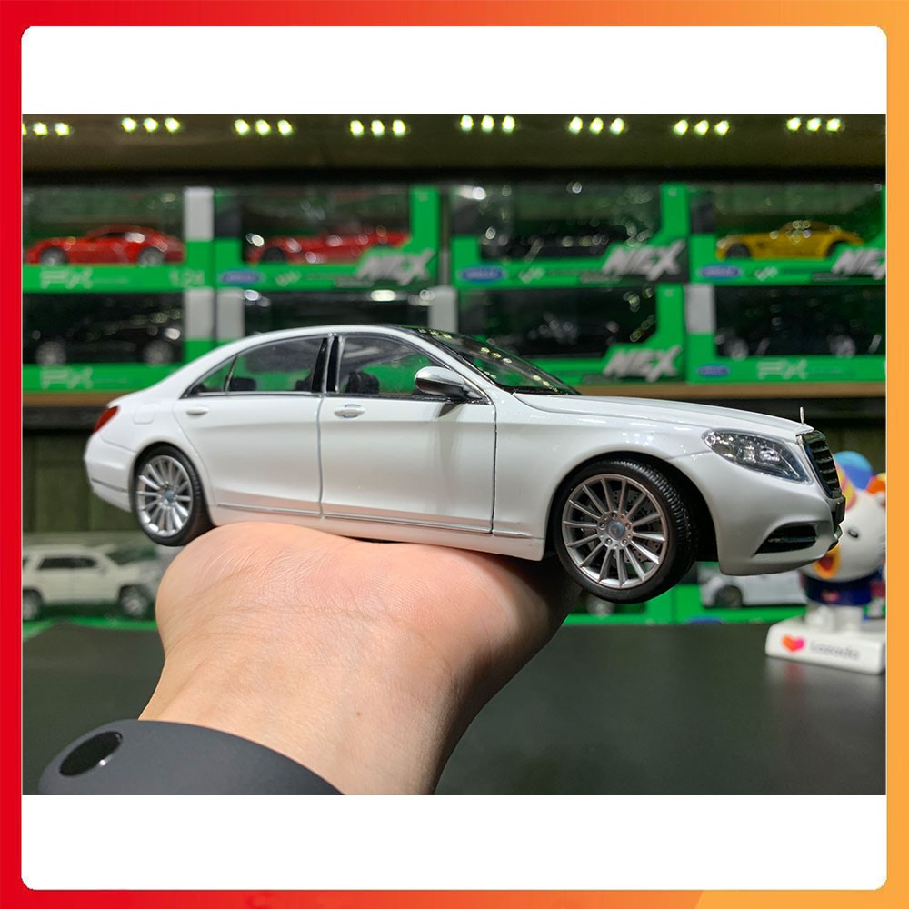 [Mã LIFEXANH03 giảm 10% đơn 500K] Xe mô hình Mercedes-Benz S500 tỉ lệ 1:24 hãng Welly Kim loại, Full box]