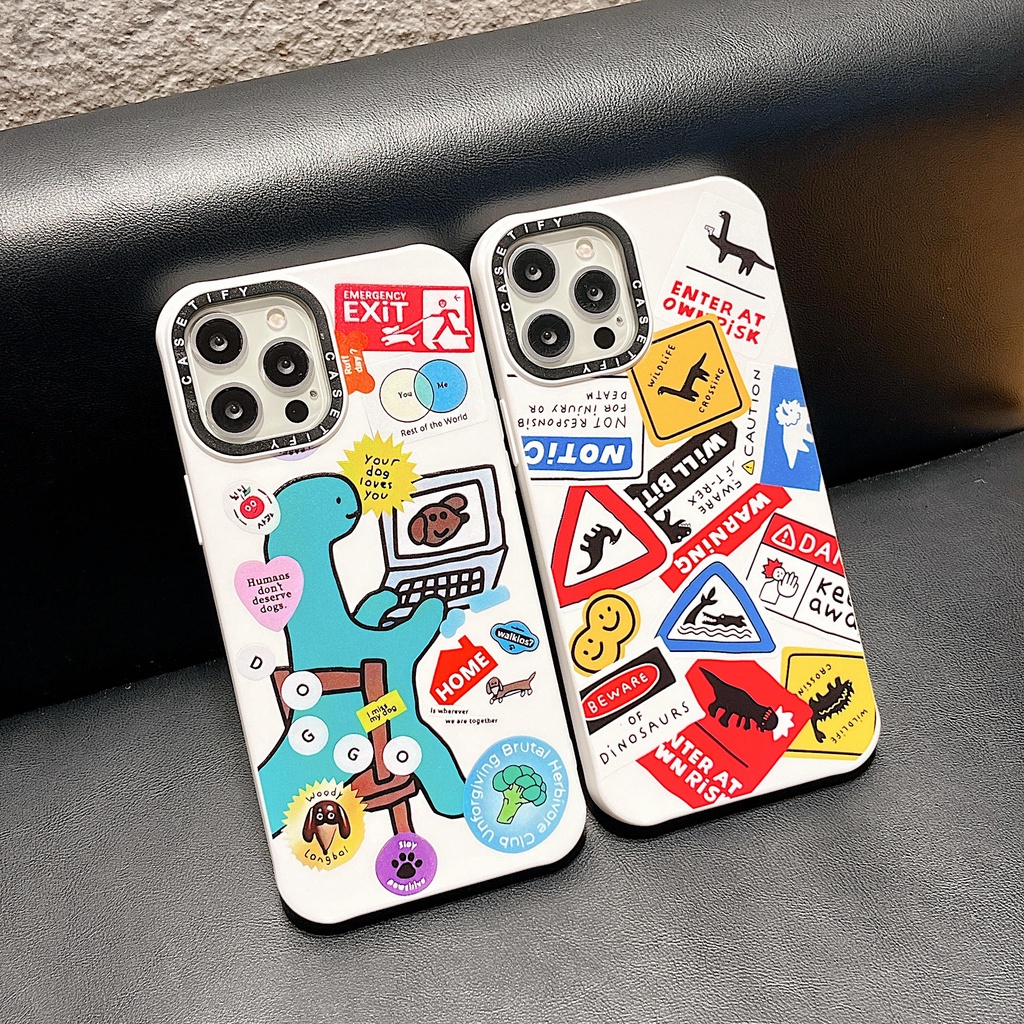 Ốp Điện Thoại Hình Máy Tính Khủng Long Dễ Thương Cho iPhone13Pro iP12Pro XS iPhone11 12Promax 13Promax 11 12 13 7P