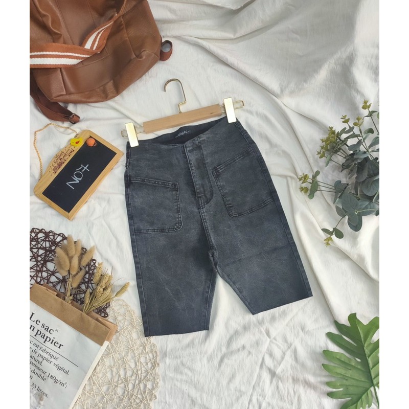 [Mã WASTMAY giảm 15% tối đa 30K đơn 150K] Quần ngố jean giãn hai túi đắp mã N07, kèm ảnh thật trải sàn | BigBuy360 - bigbuy360.vn