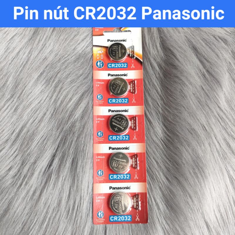 Pin nút áo tròn CR2032 Panasonic chính hãng dùng Remote xe máy pin Cmos thiết bị điện tử