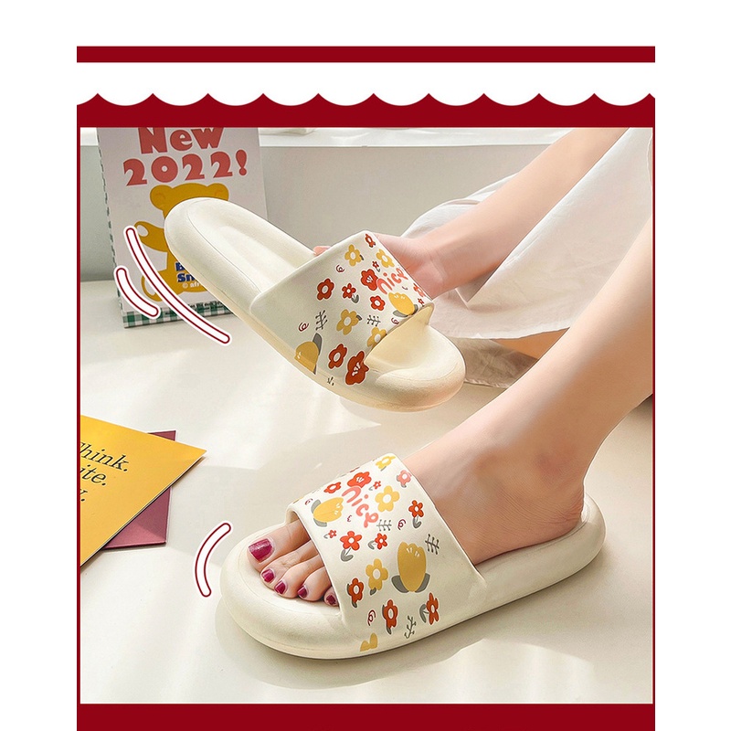 Dép đi trong nhà Đế Dày Chống Trượt Thời Trang Mùa Hè Cho Nữ