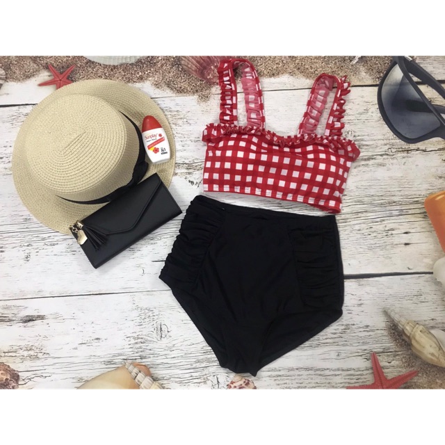 Bikini 2 dây caro dễ thương