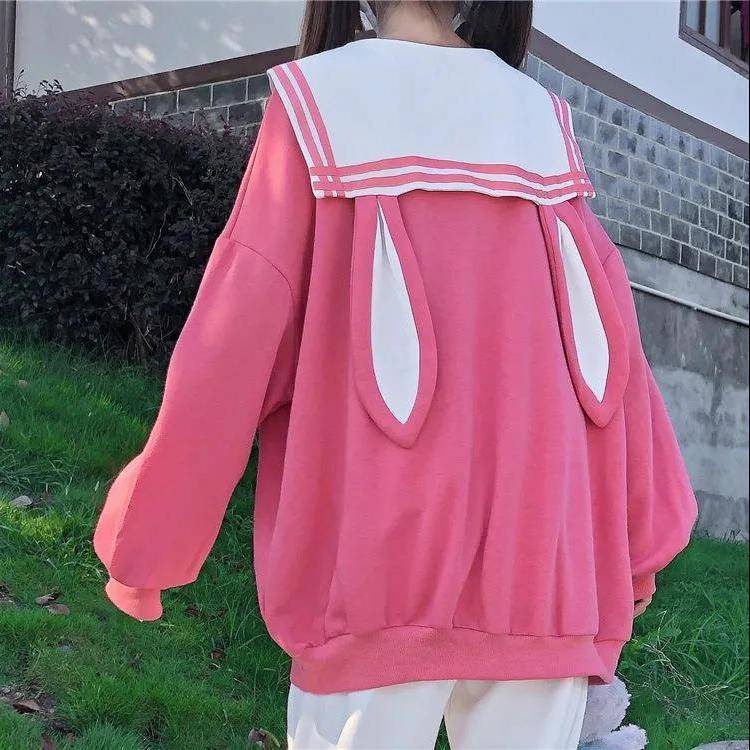 Áo Sweater Cổ Thủy Thủ Dáng Rộng Thời Trang Thu Đông Nhật Bản