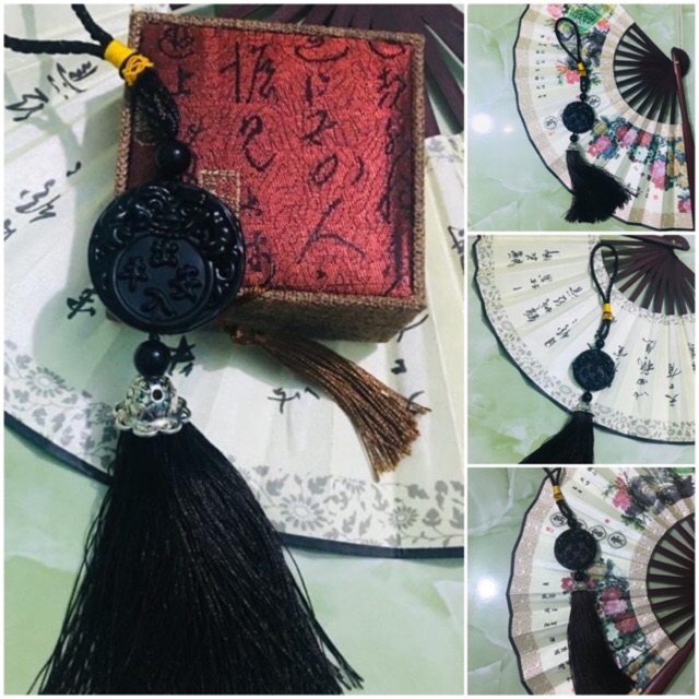 Ngọc Bội Hổ Phù Hắc Ngọc Thạch Hỏa Sơn may mắn phong thuỷ bình an | BigBuy360 - bigbuy360.vn