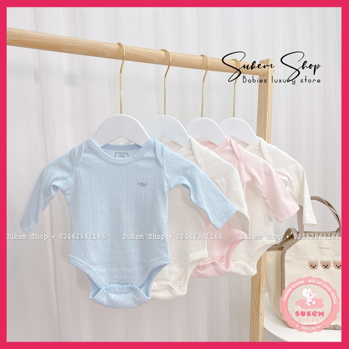 [NOUS] Set 2 Body Dài Tay Vạt Chéo Nous Premium Dòng Sản Phẩm Cao Cấp Cho Bé