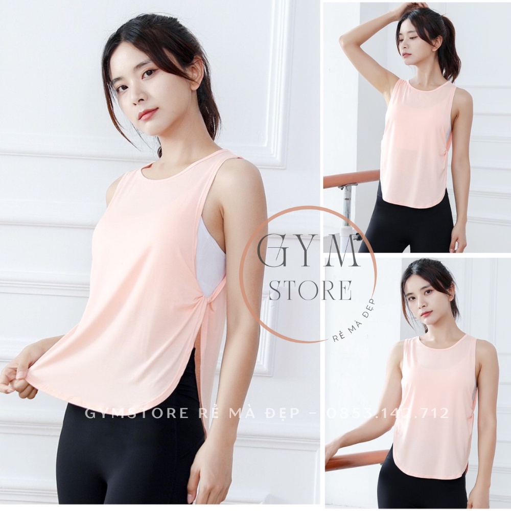 Áo Ba Lỗ TankTop Tập Gym Yoga Nữ Thun Cotton Co Giãn Thoáng Mát Thể Thao Đồ tập nữ Rẻ Đẹp 𝑮𝒀𝑴𝑺𝑻𝑶𝑹𝑬 041
