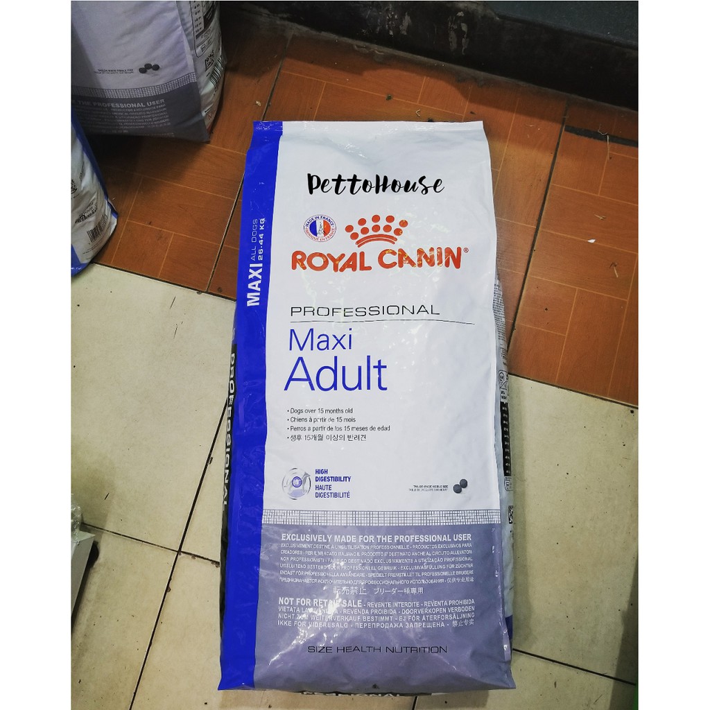 [Mã FMCG1505 giảm 100K đơn 1TR3] Thức ăn cho chó trưởng thành Royal Canin Maxi Adult 16kg