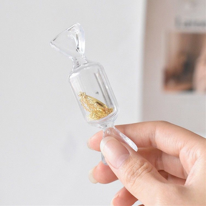 Hộp đựng trang sức mini hình kẹo trong suốt
