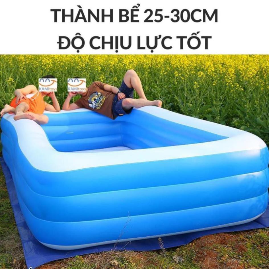 sỉ, lẻ Bể bơi phao cỡ Lớn 260x150xCao60cm Chọn mua kèm Bơm điện hồ thành cao 3 tầng cho trẻ em bé