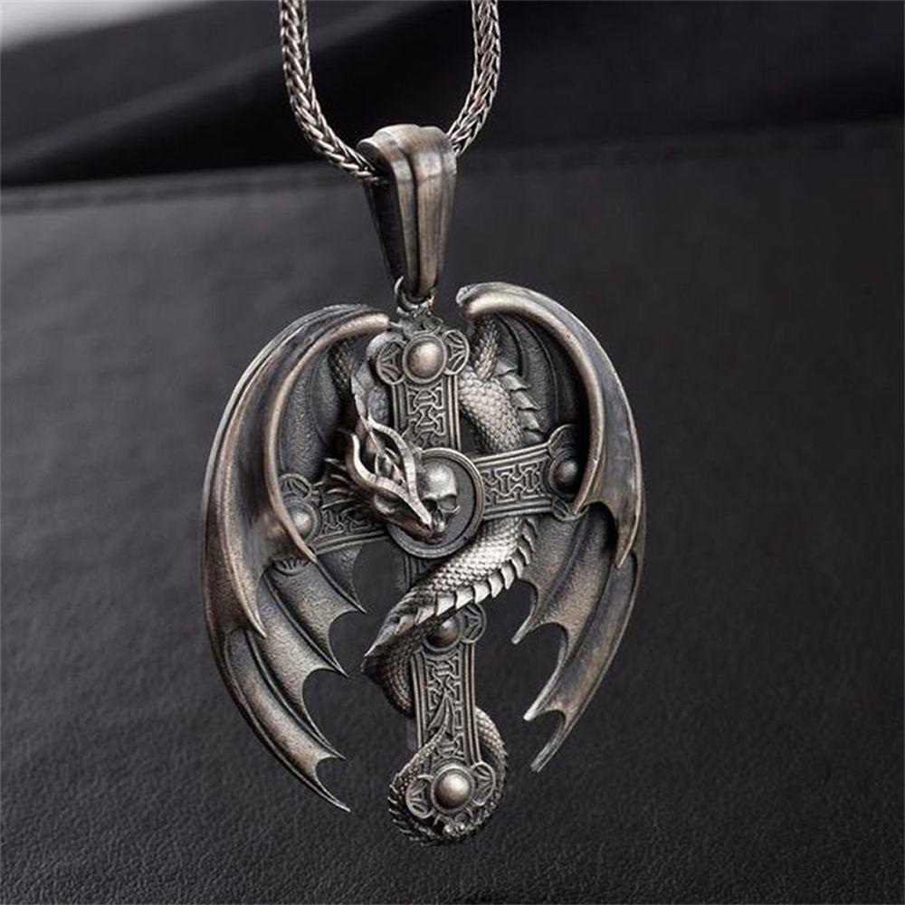 EUCA Vòng cổ Mặt Đầu Lâu Phong Cách Hip Hop Gothic