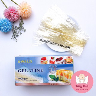 Lá Gelatin, Gelatin Elwald Đức Làm Kẹo Dẻo, Pudding, Thạch Cho Bé