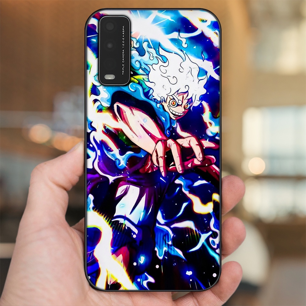 Ốp lưng Vivo Y20, Y20s, Y12s viền đen in hình Luffy One Piece