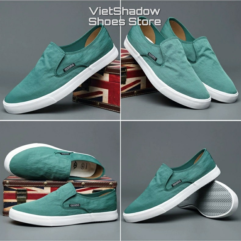 Giày slip on vải nam BAODA chất liệu vải polyester cao cấp - Mã SP 20042