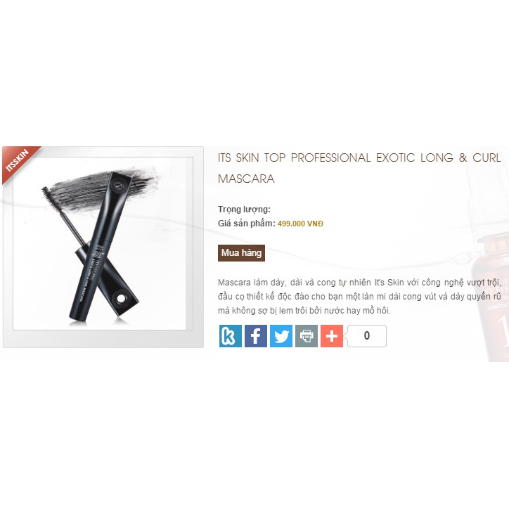 ITSSKIN PROFESSIONAL EXOTIC VOLUME&CURL MASCARA