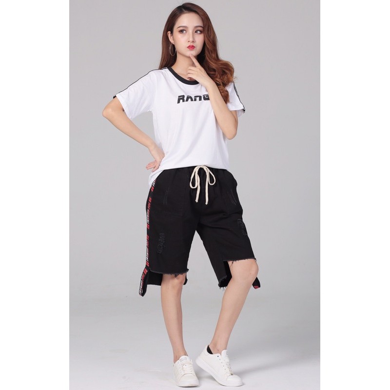 quần ngố big size short màu đen trắng đỏ wash rách size 75-120kg