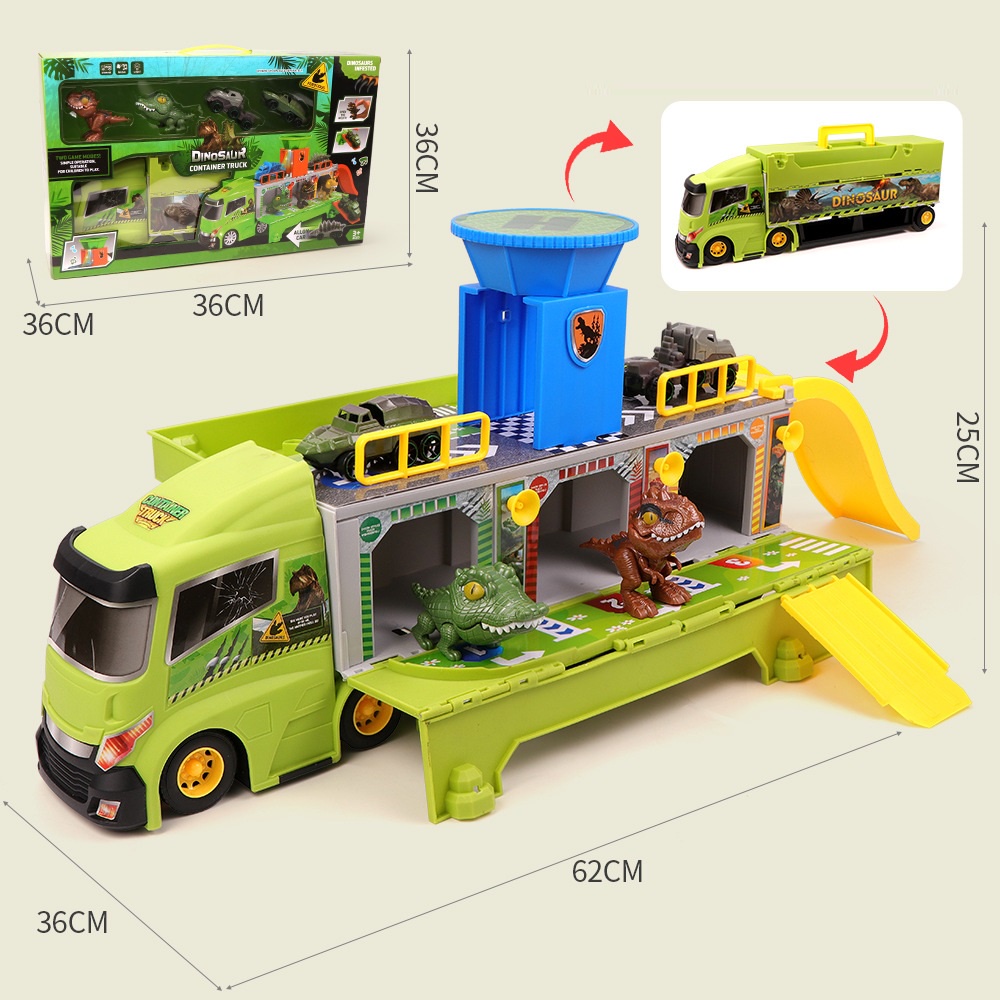 Bộ đồ chơi xe tải khủng long có nhạc FUDAER