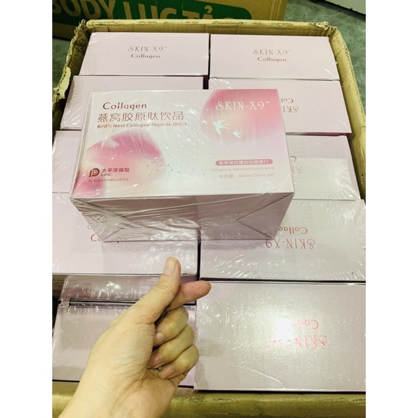 Nước Collagen Skin X9, Hàm Lượng Collagen Gấp X5, Hỗ Trợ Giảm Nám, Tàn Nhang.