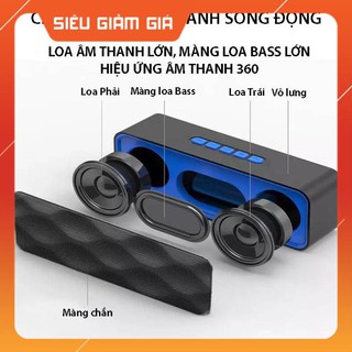 [GIÁ TỐT] Loa cầm tay Bluetooth  A2DP , Âm Thanh Sống Động, Bass Chuẩn, Cắm USB, Thẻ Nhớ, Cổng 3.5