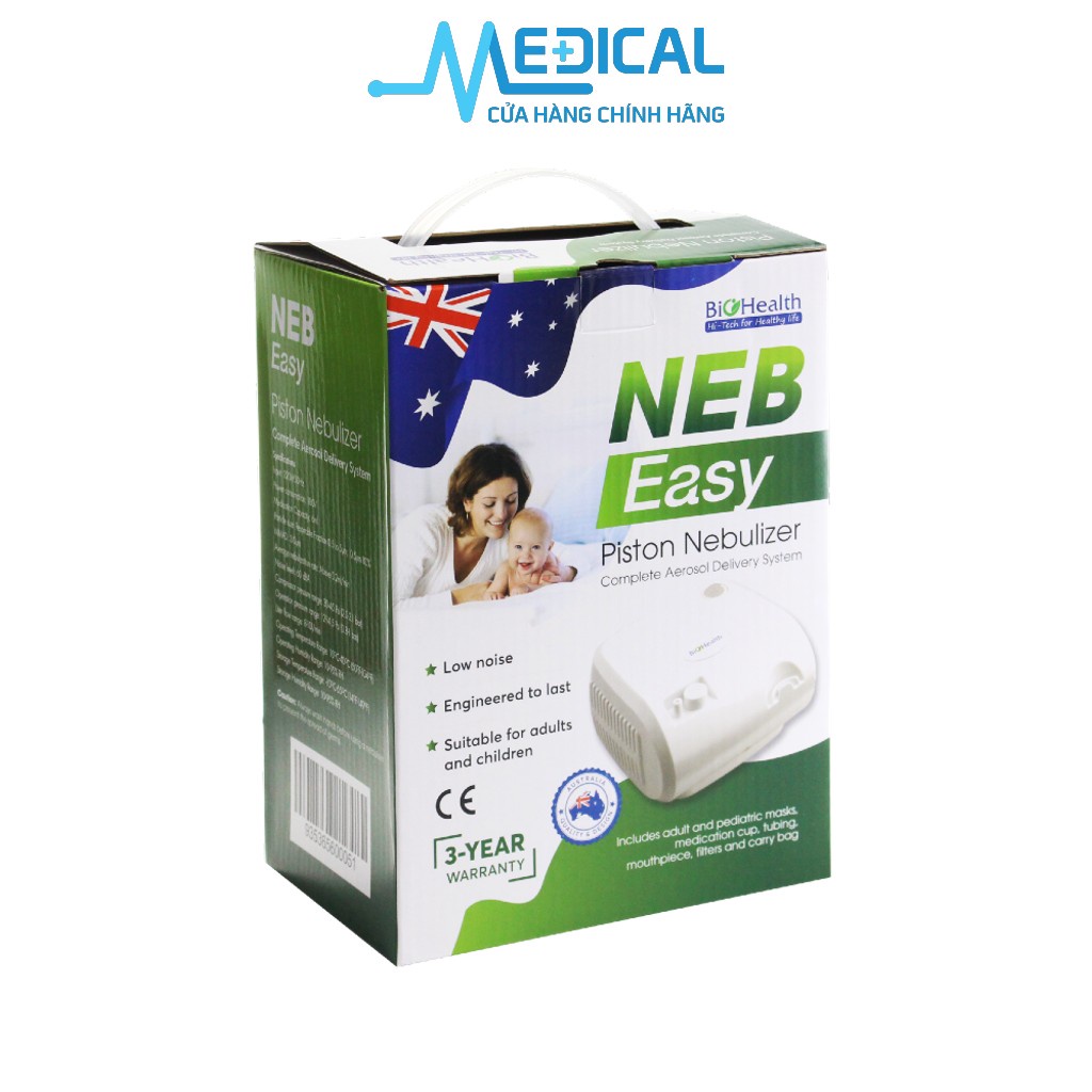 Máy xông khí dung BioHealth NEB Easy/ NEB BASIC ( New) chính hãng bảo hành 3 năm - MEDICAL