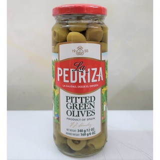Lọ 340g QUẢ Ô LIU XANH TÁCH HẠT Spain LA PEDRIZA Pitted Green Olives eu thumbnail