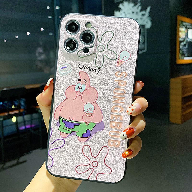 Ốp lưng Samsung A12 A71 A52 A51 A31 A70 A50 A50S A30 A30S A20 A10 A21S M51 A7 2018 3D Relief Cartoon Cut SpongeBob Soft TPU Case Cover+Wristband | BigBuy360 - bigbuy360.vn